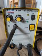 HBM Lasapparaat 155 MIG inverter, Doe-het-zelf en Verbouw, Gereedschap | Lasapparaten, Ophalen of Verzenden, Zo goed als nieuw