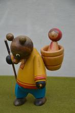 Oude houten Russische beer van het verhaal Masha en de beer, Ophalen of Verzenden, Gebruikt, Beeldje, Overige merken