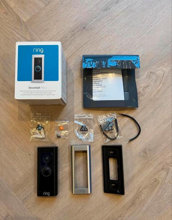 Ring Doorbell Pro 2 - Zo goed als nieuw!, Huis en Inrichting, Deurbellen, Zo goed als nieuw, Bedraad, Ingebouwde camera, Compatibel met smartphone