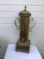 Antieke hoge koperen kraankan met comfoor, Antiek en Kunst, Ophalen of Verzenden