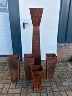 Stalen plantenbakken set - 5 stuks, Huis en Inrichting, Ophalen, Gebruikt