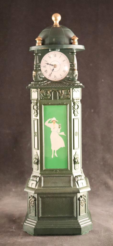 Vintage reclamezuil klok, Antiek en Kunst, Antiek | Klokken, Ophalen of Verzenden