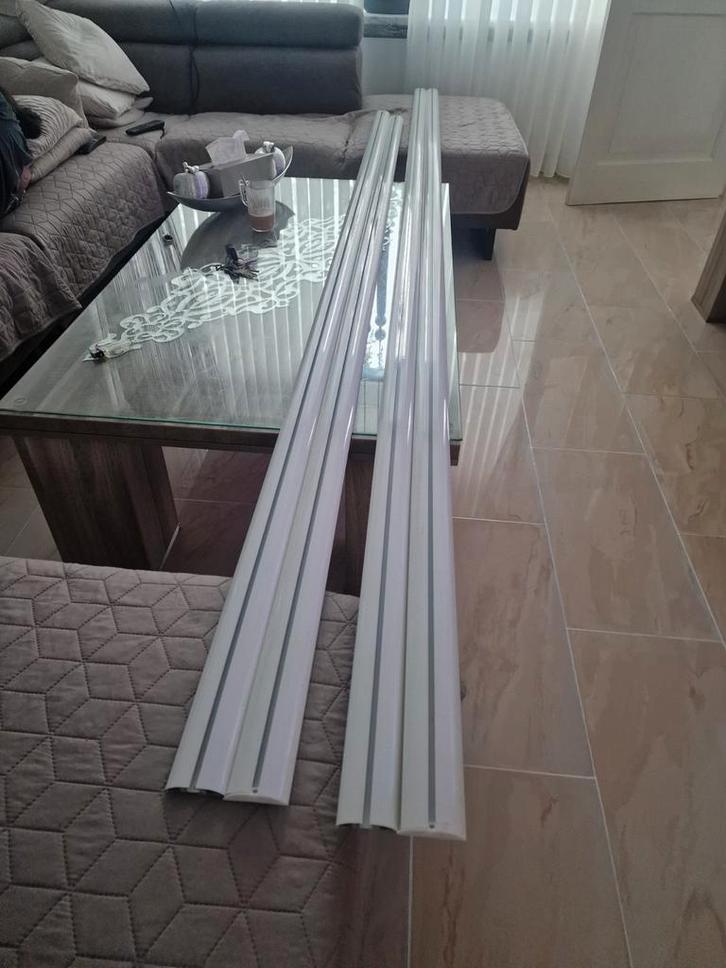 Aluminium gordijnrails zgan, Huis en Inrichting, Stoffering | Gordijnen en Lamellen, Zo goed als nieuw, 200 cm of meer, Ophalen of Verzenden