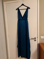 Mooie blauwe zijden jurk / galajurk ca maat 38, Maat 38/40 (M), Galajurk, Blauw, Ophalen of Verzenden