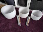 Set van 3 kristallen klankschalen, met tas, Ophalen of Verzenden, Nieuw, Overige soorten