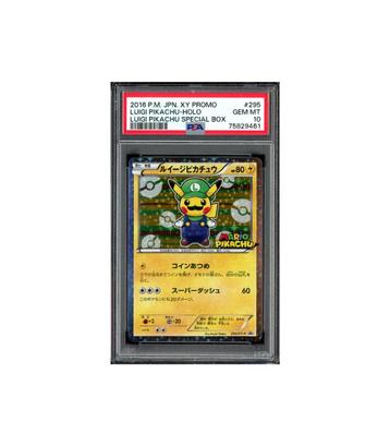Pokemon Luigi Pikachu Special Box Promo XY-P #295 PSA 10 beschikbaar voor biedingen