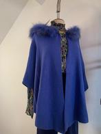 OR Collections wijde cape vest capuchon blauw OS, Maat 38/40 (M), Zo goed als nieuw, OR Collections, Verzenden