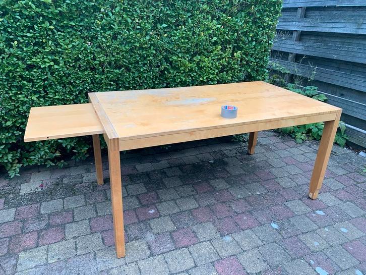 Gratis IKEA uitschuifbare eettafel, Huis en Inrichting, Tafels | Eettafels, Gebruikt, 100 tot 150 cm, Vier personen, Rechthoekig