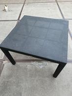 tuintafel 110x110x70 izgst en haspel 95cm 50cmhoog gratis, Ophalen, Gebruikt, Rond, Wicker