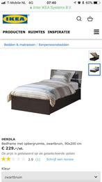 2 bedden ikea herdla, Huis en Inrichting, 90 cm, Eenpersoons, Zwart, Ophalen of Verzenden