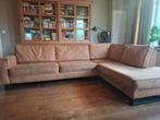 Cognac Microleder Hoekbank, Huis en Inrichting, Banken | Bankstellen, Overige materialen, 250 tot 300 cm, Hoekbank, Ophalen of Verzenden