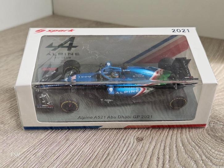 SINT-SALE: Alpine A521, F. Alonso # 14, GP Abu Dhabi 2021., Hobby en Vrije tijd, Modelauto's | 1:43, Nieuw, Auto, Overige merken