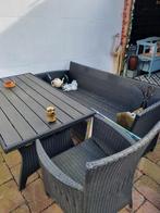Loungeset met tafel bank en stoel, Tuin en Terras, Tuinmeubel-accessoires, Gebruikt, Ophalen of Verzenden