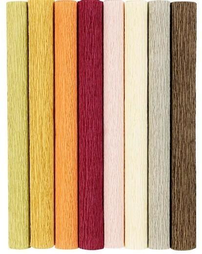 Crêpepapier *pastelkleuren* 8 rolletjes 25 x 60 cm per rol, Hobby en Vrije tijd, Knutselen, Nieuw, Materiaal, Ophalen of Verzenden
