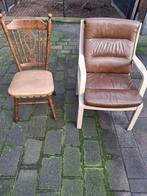 GRATIS  af te halen  9x stoelen, Huis en Inrichting, Stoelen, Ophalen, Gebruikt, Bruin, Vijf, Zes of meer stoelen