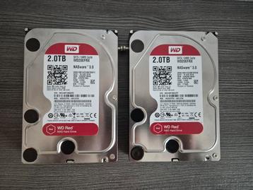  2x WD Red 2 TB NAS-schijven – goed werkend beschikbaar voor biedingen