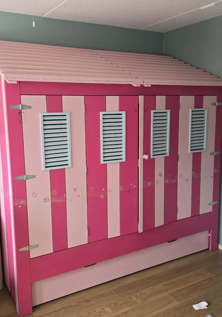 Leuke meisjes bedstee, Kinderen en Baby's, Ophalen, Gebruikt, 180 cm of meer, 85 tot 100 cm