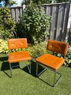 Vintage eetkamerstoelen bruin, Huis en Inrichting, Stoelen, Ophalen, Gebruikt, Twee, Bruin