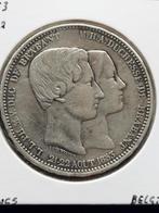 5 Francs 1853 huwelijk Leopold II, Postzegels en Munten, Munten | België, Zilver, Ophalen of Verzenden, Zilver