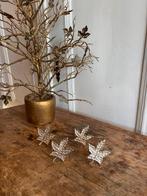 Servetringen blad vintage,zgan, Antiek en Kunst, Antiek | Bestek, Ophalen of Verzenden