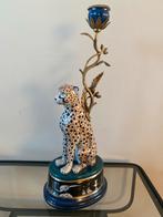 Kandelaar Klevering Panter porselein&koper, Ophalen of Verzenden, Zo goed als nieuw, Overige materialen, 25 tot 50 cm