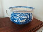 Oude pispot/po merk Florence wit/blauw gedecoreerd, Antiek en Kunst, Curiosa en Brocante, Ophalen of Verzenden