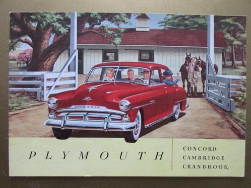 1952 PLYMOUTH prestige brochure, Engels, Boeken, Auto's | Folders en Tijdschriften, Zo goed als nieuw, Ophalen of Verzenden