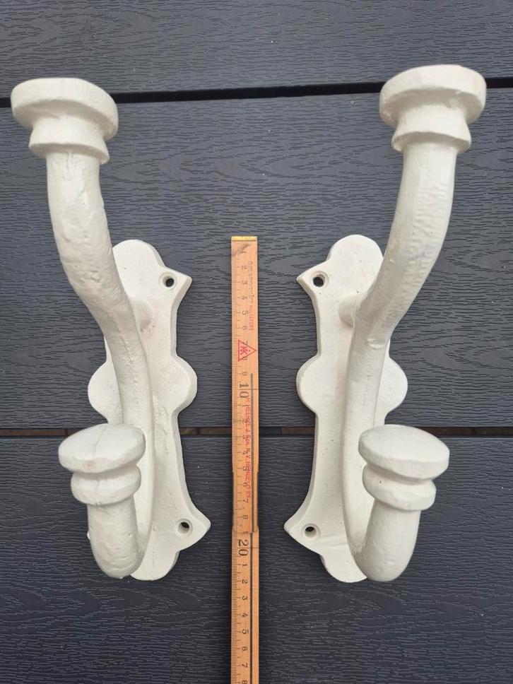 Antieke Massieve Kapstokhaken - Zwaar en Mooi!, Huis en Inrichting, Woonaccessoires | Kapstokken, Gebruikt, Wandhaken, Minder dan 100 cm