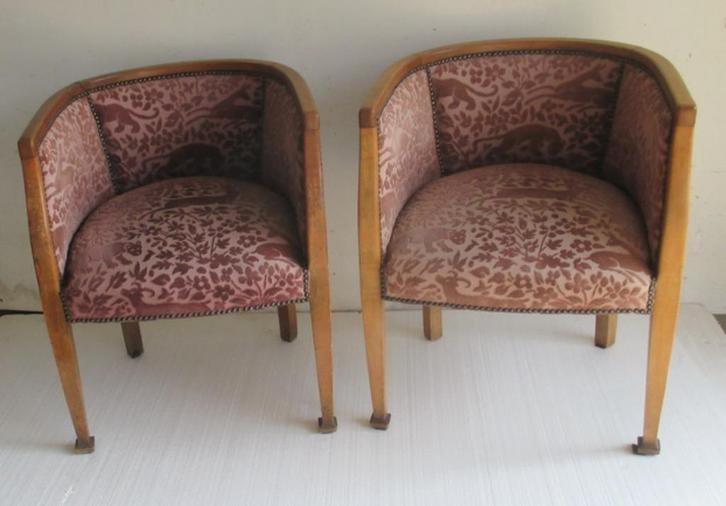 art deco salon exotische stoffering velours d'Utrecht, Antiek en Kunst, Curiosa en Brocante, Ophalen