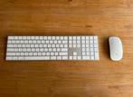 Complete set: Apple Magic Keyboard numeriek + Magic Mouse 2, Gebruikt, Toetsenbord en muis-set, Numeriek, Ophalen of Verzenden