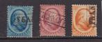 24.  1864 Koning Willem III, nvph nrs. 4 - 6,  gebr., Verzenden, T/m 1940, Gestempeld