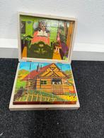 Houten Blokkenpuzzel Sprookjes Vintage Speelgoed, Ophalen of Verzenden