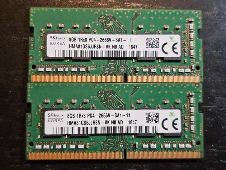 SK Hynix laptop-geheugenmodule, Computers en Software, RAM geheugen, Gebruikt, Laptop, 16 GB, DDR4, Ophalen of Verzenden