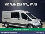 Ford Transit 2.0 TDCI 130pk L3H2 Dubbele cabine Euro6 *Rijkl, Auto's, Voorwielaandrijving, Stof, 4 cilinders, Bedrijf