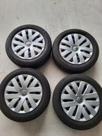 Stalen 15 inch velgen met winterbanden VW Polo 5x100  >2010, Auto-onderdelen, Banden en Velgen, Ophalen, Gebruikt, 15 inch, Banden en Velgen