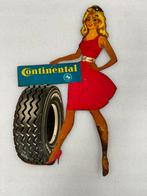 Continental oude reclame pin-up !, Verzamelen, Reclamebord, Gebruikt, Ophalen of Verzenden