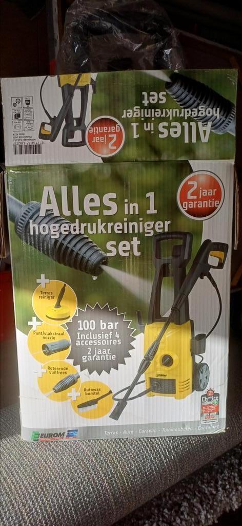 Hogedrukreiniger compleet in originele doos, als nieuw, Tuin en Terras, Hogedrukreinigers, Zo goed als nieuw, Elektrisch, Met regelbare waterdruk