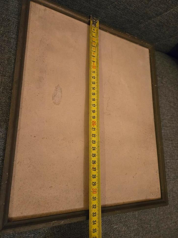 Antieke houten fotolijst – ca. 1900 - 35x31 cm, Huis en Inrichting, Woonaccessoires | Lijsten, Gebruikt, Minder dan 50 cm, Minder dan 50 cm