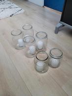 12 Windlichten met Stomkaarzen, Ophalen, Overige materialen, Minder dan 25 cm