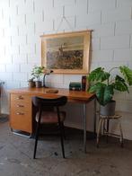 Vintage/mid-century houten design bureau, Bauhaus, Ophalen, Zo goed als nieuw, Bureau