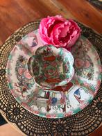 Set van 2 Chinese Famille  Rose Medaillon Borden+ schaaltje., Antiek en Kunst, Antiek | Porselein, Ophalen of Verzenden