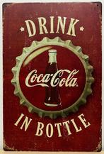 Coca Cola drink in bottle reclamebord van metaal wandbord, Verzamelen, Merken en Reclamevoorwerpen, Nieuw, Reclamebord, Ophalen of Verzenden