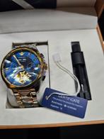 Originele OUPINKE Automatisch Horloge - met Doos, Sieraden, Tassen en Uiterlijk, Horloges | Heren, Staal, Staal, Polshorloge, Zo goed als nieuw