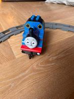 Duplo trein elektrisch met rails Thomas de trein, Ophalen, Zo goed als nieuw