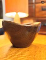 Vintage houten kom in teak, Huis en Inrichting, Woonaccessoires | Schalen en Manden, Ophalen of Verzenden, Rechthoekig, Hout