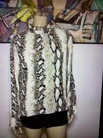 Zwart witte slangenprint blouse van Pigalle, maat 42, Pigalle, Maat 42/44 (L), Ophalen of Verzenden, Wit