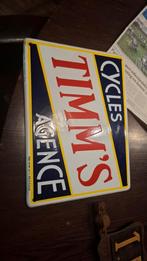 Vintage Emaille Reclamebord Timms Cycles, Ophalen of Verzenden
