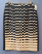 Mart Visser rok blauw / zandkleur print kokerrok mt 36 43018, ., Mart Visser, Ophalen of Verzenden, Zo goed als nieuw