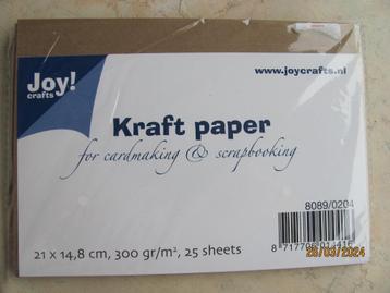 NIEUW 23 x Joy Crafts bruin KRAFT PAPER 300 grams 8089/0204 beschikbaar voor biedingen