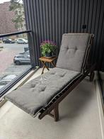 Houten ligbed met kussen, Tuin en Terras, Ophalen, Gebruikt, Hout, Verstelbaar